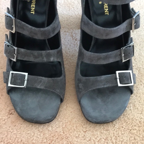 SAINT LAURENT Babies Multi-strap Block Heels - Picture 5 of 10